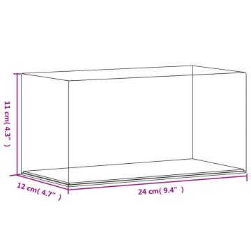 Transparent Acrylic Display Box 24x12x11 cm | HipoMarket