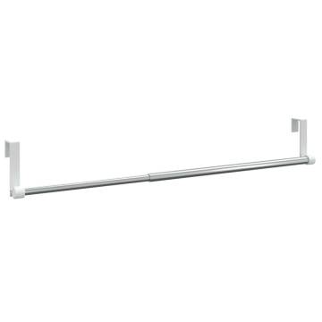 Curtain Rails 2 pcs White & Silver 40-60 cm Aluminium