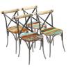 Dining Chairs Set - 4 pcs Solid Reclaimed Wood | HipoMarket