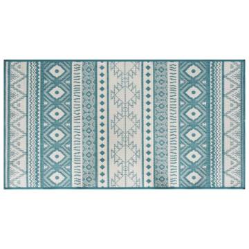 Outdoor Rug Aqua & White 80x150 cm - Reversible Design