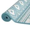 Outdoor Rug Aqua & White 80x150 cm - Reversible Design