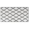 Stylish Outdoor Rug Grey and White 80x150 cm - Reversible Design