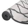 Stylish Outdoor Rug Grey and White 80x150 cm - Reversible Design