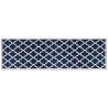 Navy & White Outdoor Rug 80x250 cm - Reversible & Durable