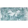 Stylish Outdoor Rug Aqua & White 100x200 cm - Reversible Design