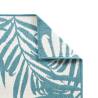 Stylish Outdoor Rug Aqua & White 100x200 cm - Reversible Design