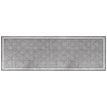 Outdoor Rug Grey and White 80x250 cm - Reversible Design