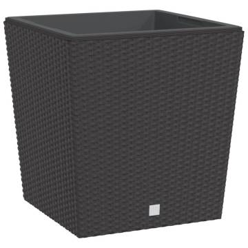 Stylish Brown Rattan Look Planter with Removable Inner – 37L/64L