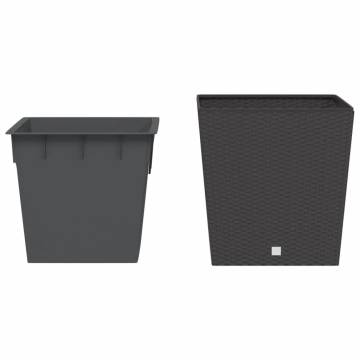 Stylish Brown Rattan Look Planter with Removable Inner – 37L/64L