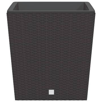 Stylish Brown Rattan Look Planter with Removable Inner – 37L/64L