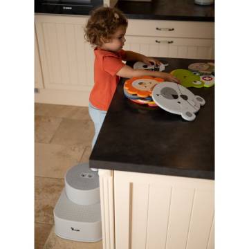 Bo Jungle Step Up Stool Grey - Ideal for Potty Training