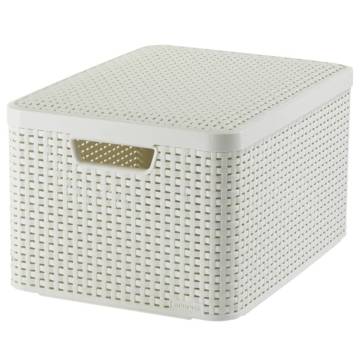 Curver 30L Storage Box with Lid - Creamy White - Hipomarket