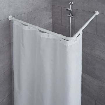 Kleine Wolke 90x90 cm Corner Shower Curtain Rod - White