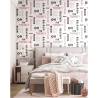 Noordwand Wallpaper Friends & Coffee Words and Letters Pink and Black Colour pink and black Quantity in Package 1 