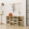 Shoe Bench White & Sonoma Oak - Organize Your Shoes Stylishly