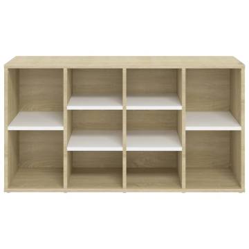 Shoe Bench White & Sonoma Oak - Organize Your Shoes Stylishly