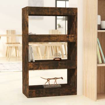 Book Cabinet/Room Divider in Smoked Oak – Stylish Storage Solution