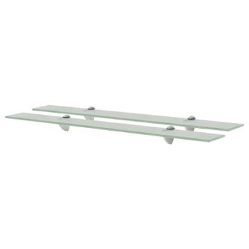 Floating Glass Shelves - 2 pcs 80x20 cm | Hipomarket UK