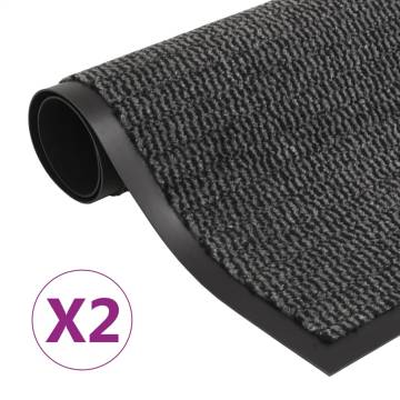 Dust Control Mats - 2 pcs Rectangular 40x60 cm Anthracite