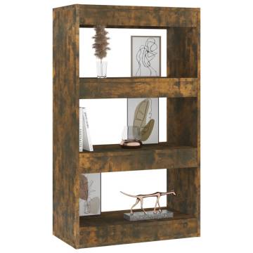 Book Cabinet/Room Divider in Smoked Oak – Stylish Storage Solution