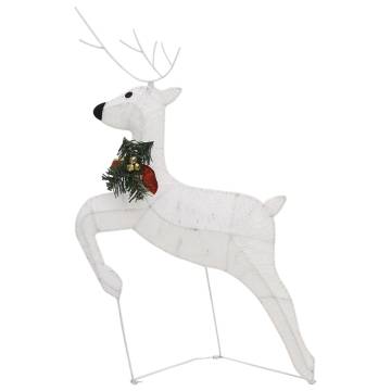 Reindeer & Sleigh Christmas Decoration - 60 LEDs Outdoor White