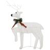 Reindeer & Sleigh Christmas Decoration - 60 LEDs Outdoor White