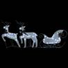 Reindeer & Sleigh Christmas Decoration - 60 LEDs Outdoor White