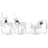 Reindeer & Sleigh Christmas Decoration - 60 LEDs Outdoor White