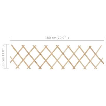 Trellis Fences 5 pcs Firwood 180x30 cm - Durable Garden Panels