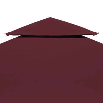 2-Tier Gazebo Top Cover 310 g/m² 3x3 m Bordeaux - Hipomarket