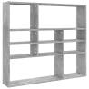 Stylish Concrete Grey Wall Shelf - 90x16x78 cm | HipoMarket