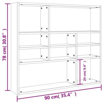 Stylish Concrete Grey Wall Shelf - 90x16x78 cm | HipoMarket