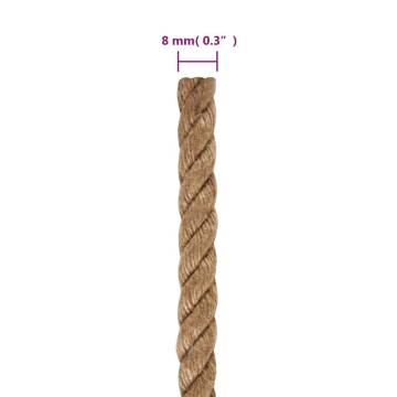 Jute Rope 50 m Long 8 mm Thick | Ideal for Crafts & Gardening