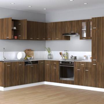 Hanging Cabinet in Brown Oak | Stylish Kitchen Storage