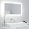 LED Bathroom Mirror High Gloss White 80x8.5x37 cm | Hipomarket