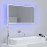 LED Bathroom Mirror High Gloss White 80x8.5x37 cm | Hipomarket