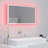 LED Bathroom Mirror High Gloss White 80x8.5x37 cm | Hipomarket