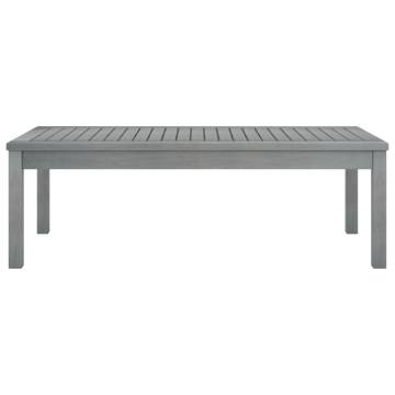 Stylish Grey Acacia Wood Coffee Table - 100x50x33 cm