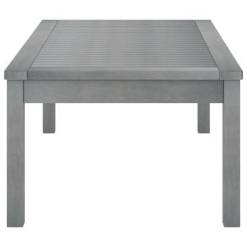 Stylish Grey Acacia Wood Coffee Table - 100x50x33 cm