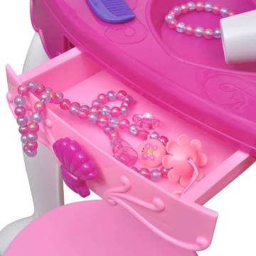 3-Mirror Kids' Playroom Vanity Table with Lights & Sound