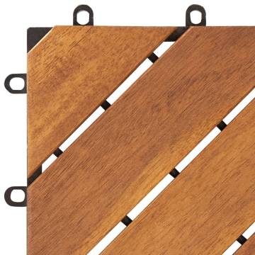 Decking Tiles 10 pcs 30x30 cm Solid Acacia Wood | Hipo Market