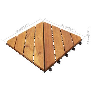 Decking Tiles 10 pcs 30x30 cm Solid Acacia Wood | Hipo Market