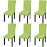 Straight Stretchable Chair Cover 6 pcs Green Colour green Quantity in Package 6 