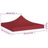 Burgundy Party Tent Roof 3x3 m - Durable & Weather Resistant