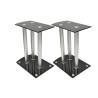 Aluminum Speaker Stands Black Glass 2pcs Colour black 