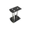 Aluminum Speaker Stands Black Glass - 2pcs | HiPoMarket