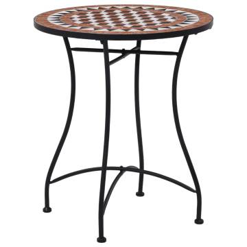 Mosaic Bistro Table Brown 60cm | Stylish Garden Furniture