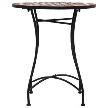 Mosaic Bistro Table Brown 60cm | Stylish Garden Furniture