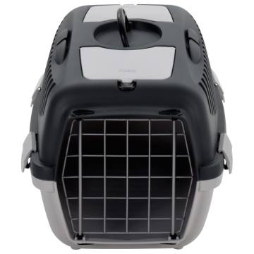 Pet Transport Box Grey and Black 55x36x35 cm - Durable & Safe