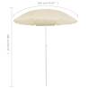 Outdoor Parasol with Steel Pole - Sand 180 cm | HipoMarket